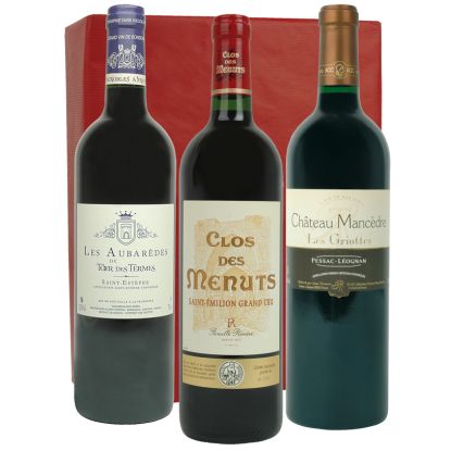 Coffret vin Saint Emilion Pessac Leognan et Saint Estephe