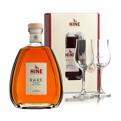 Cognac Hine Fine Champagne Rare VSOP + 2 verres