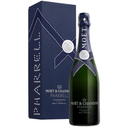 Champagne Moët et Chandon (75cl) par Pharrell Williams - Edition Limitée Design Bleu