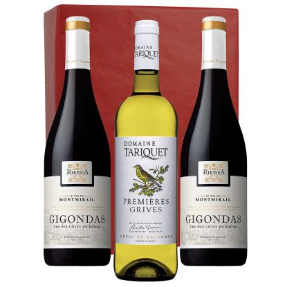 Gigondas et Tariquet Premières Grives en coffret