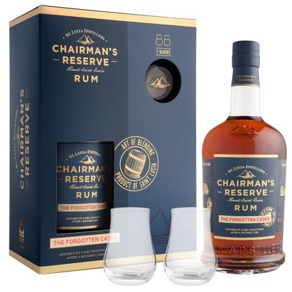 Coffret Rhum Chairman's Reserve - The Forgotten Casks + 2 verres