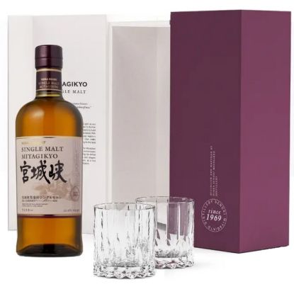 Whisky Miyyagikyo en coffret avec 2 verres