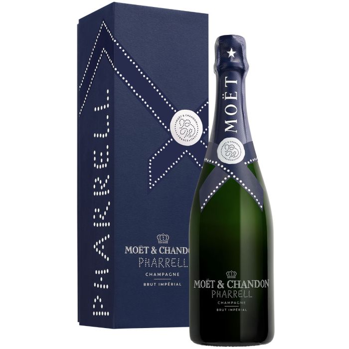 Champagne Moët et Chandon (75cl) par Pharrell Williams - Edition Limitée Design Bleu