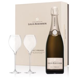 Coffret Champagne Louis Roederer + 2 flûtes