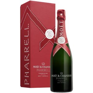 Champagne Moët et Chandon (75cl) par Pharrell Williams - Edition Limitée Design Rouge