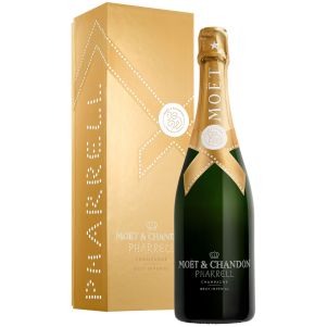 Champagne Moët et Chandon (75cl) par Pharrell Williams - Edition Limitée Design Doré